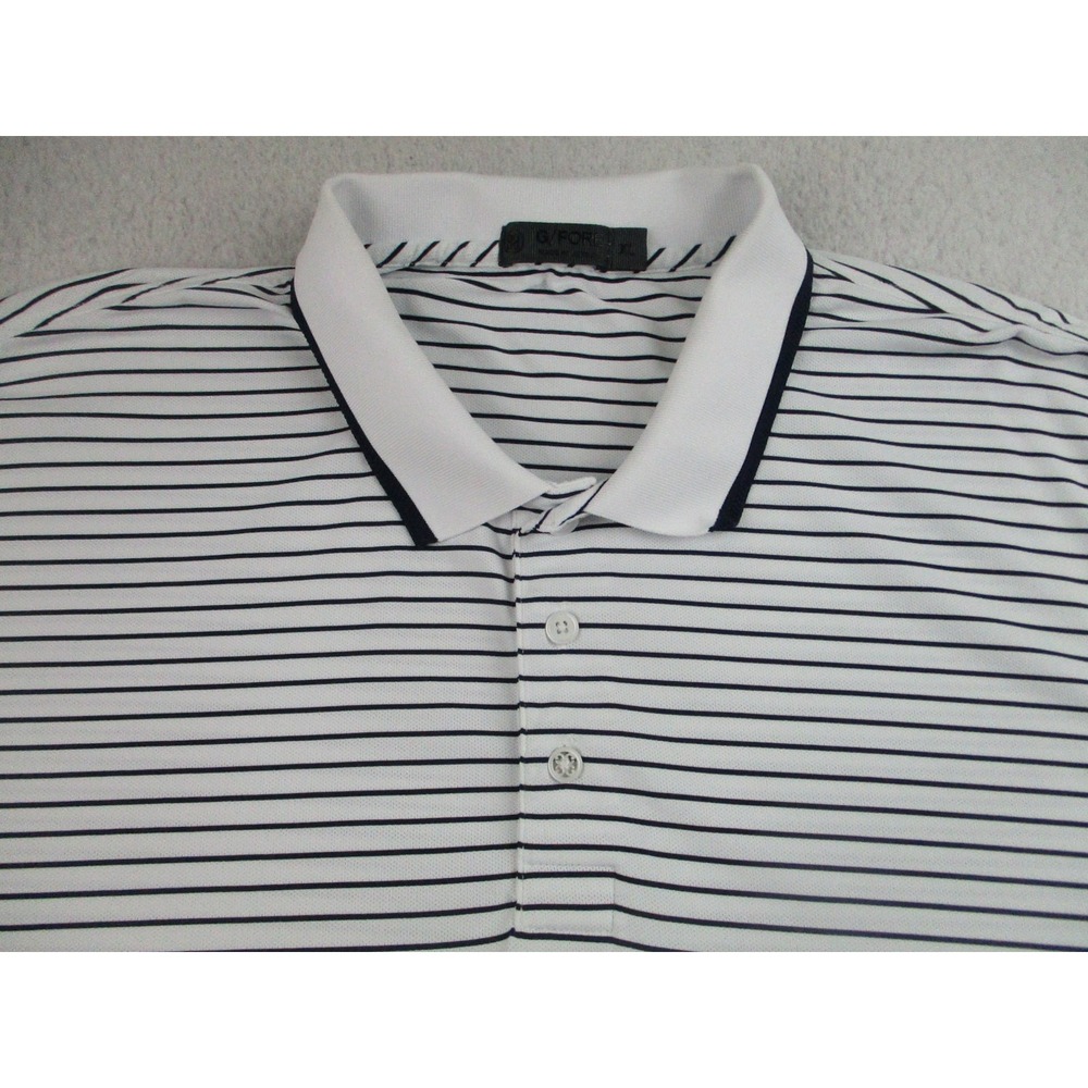 G/Fore Polo Shirt Mens‎ XL Striped Performance Golf Classic Lightweight - Picture 2 of 8